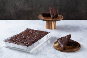 Luxury Belgian Chocolate Brownie Traybake - single tray