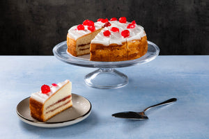 Cherry Bakewell Cake, 14 portions